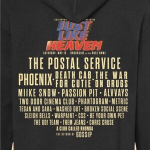 Just Like Heaven Festival 2024 Merch Lineup Zip Up Hoodie Postal Service